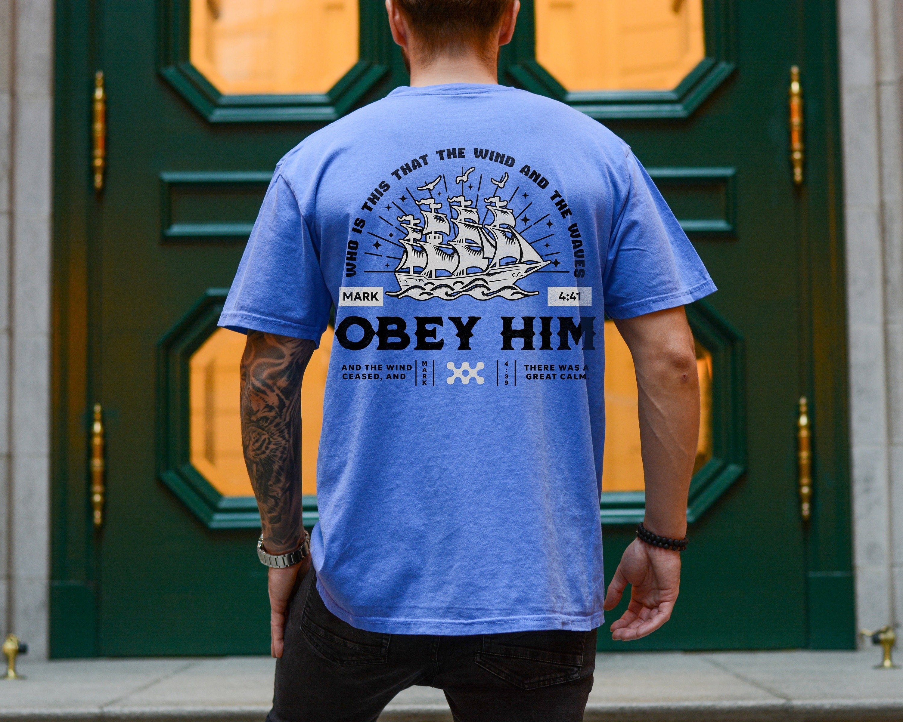 Mens Christian Shirt Christianity Gift for Him, Bible Verse Shirt Christian Clothing,Father's Day Gift, TShirt Religious Faithful Gifts for Dad Religious Shirt